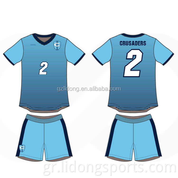 Προσαρμοσμένο εξαντλημένο πουκάμισο ποδοσφαίρου, πλήρες πουκάμισο ποδοσφαίρου εξάχνωσης χρωστικής που κατασκευάστηκε σε φανέλες ποδοσφαίρου της Ταϊλάνδης
